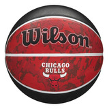 Balón Baloncesto Wilson Team Tribute Nba Basketball #7 Color Rojo-chicago Bulls