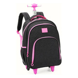 Mochila Com Rodinhas Up4you Matelassê  Preto Mc47452up