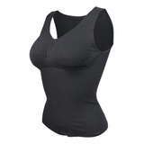 Camiseta Sin Mangas Acolchada Para Mujer Shapewear Para Cont