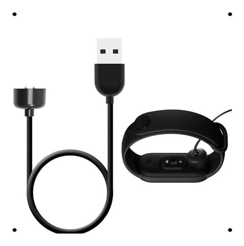 Cabo Carregador Usb Para Mi Band 5 E 6 + Pulseira Coloridas