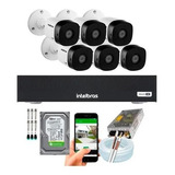 Kit 06 Câmeras De Segurança Cftv 1220b Intelbras C/dvr 