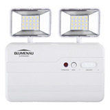 7 Luminaria Bloco Emergencia Led 2200 Lumens 2 Faróis Ledblu