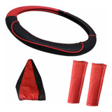 Cubre Volante Rojo+ C/cinturones+ C/palanca- Toyota Hilux