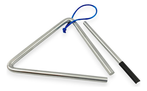 Triangulo Musical De Aluminio Satinado  14 Cm Pack 10 Pzas