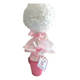 Centro De Mesa Deco Topiario Baby Shower Rosa