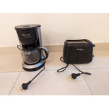 Cafetera Automática Electrolux Y Tostadora Moulinex Negra