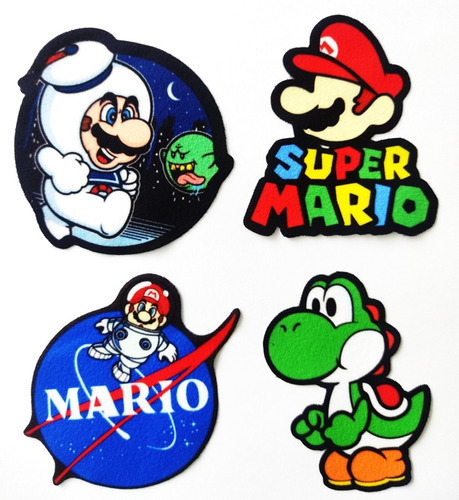 Parche Ropa Apliques Mario Bros  Pega Con Plancha X Unidad