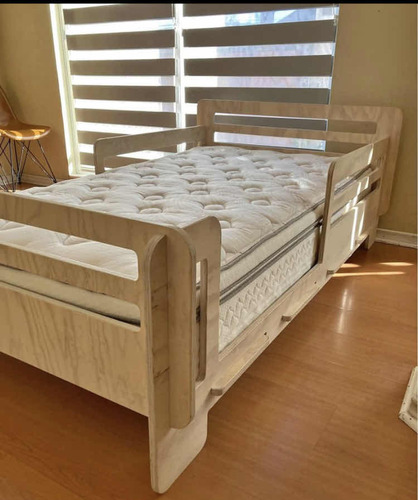 Cama Infantil Con Barandas Fijas