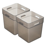 2x Caja Organizadora Para Refrigerador, Caja De Puerta Gris