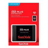 Ssd 480gb Sandisk Plus Sata 3 Iii 2.5  Velocidade Leitura 535mb/s Pc E Notebook