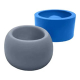 Molde Forma Silicone Gesso Cimento Vela Vaso Redondo P