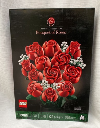Lego® Icons Ramo De Rosas Flores Ornamentales Piezas 822