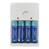 4 Pilas Aa Alta Duracion 2500mah Recargables Con Cargador 