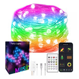 Luces Led Decorativas Navideña Efecto Arcoíris 10 Mt App/usb Color De Las Luces Multicolor