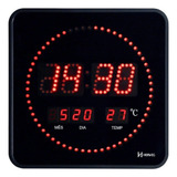 Relógio Parede Digital Herweg Termômetro 6499