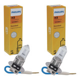 Kit 2 Lâmpadas Standard H3 Farol Alto Baixo Philips 12v 55w