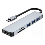 Hub Usb Tipo C Adaptador 4k Hdmi Usb 3.0 Para Portátiles