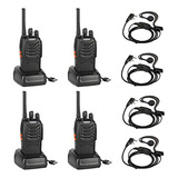 Pack De 4 Walkie Talkies Radtel Rt88 Recargables De Largo Al