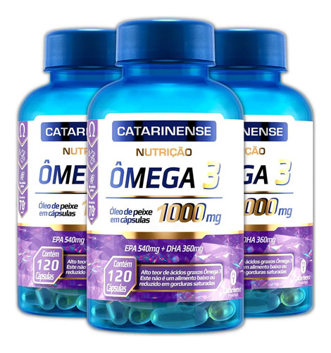 Kit Ômega 3 1000mg C/ 300 Cápsulas - Catarinense