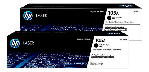 Pack X2 Tóner Hp 105a Laserjet Impresora Original 1000 Negro