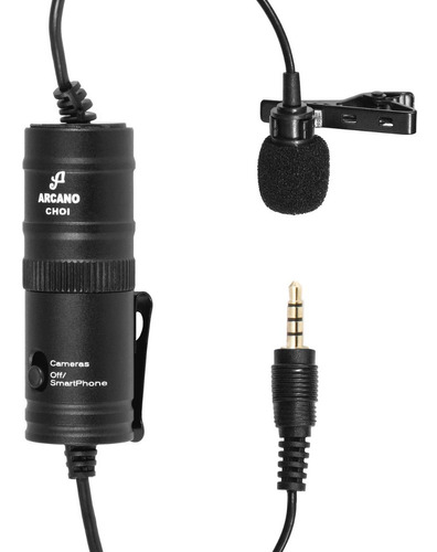 Microfone Arcano Choi Condensador Omnidirecional Cor Preto