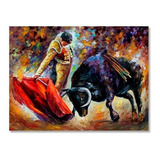 Cuadro Decorativo Torero Corrida De Toros  En Lienzo