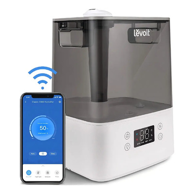 Humidificador Ultrasonico Levoit Habitacion Alexa Wi-fi Color Blanco\u002FGris | Meses sin interés