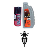 Aceite Kixx Moto 4t 20w50 Full Sintetico + Lubricante Cadena