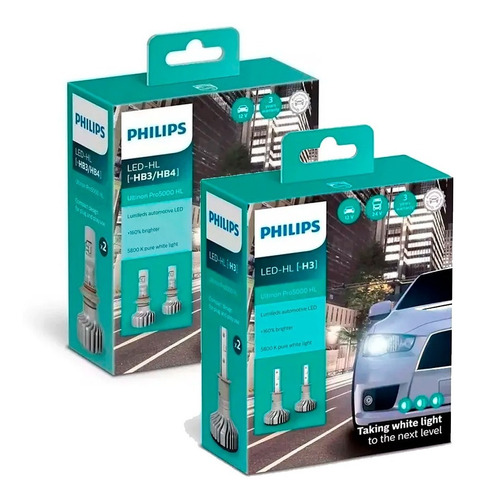 Kit Super Led Philips Ultinon Pro5000hl Hb4 + H3