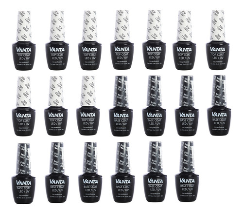 Vanta Kit 10 Base Coat + 10 Top Coat Esmalte Semipermanente