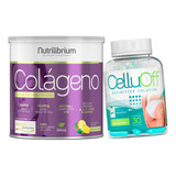Colágeno Verisol Ácido Hialurônico 200g + Celluoff 30 Caps Sabor Abacaxi Com Hortelã