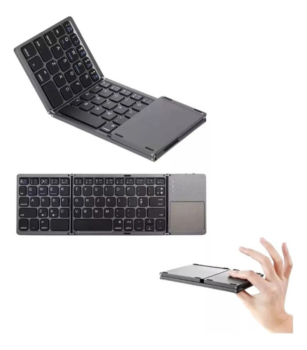 Teclado Inalámbrico Portátil Conexión Bluetooth Plegable 