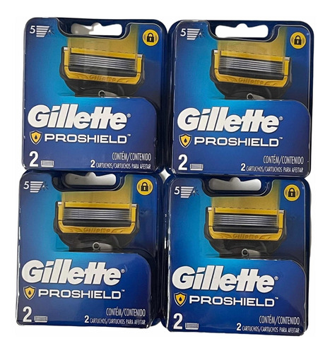 Gillette Fusion Proshield - Kit Com 4 Embalagens Com 2 Cart.