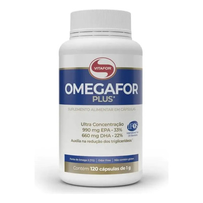 Omegafor Plus 120 Cápsulas Ômega 3 Vitafor | Parcelamento sem juros