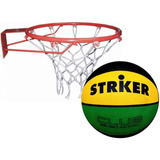 Aro De Basquet Nº5 + Pelota De Basket Striker Nº5 Tricolor