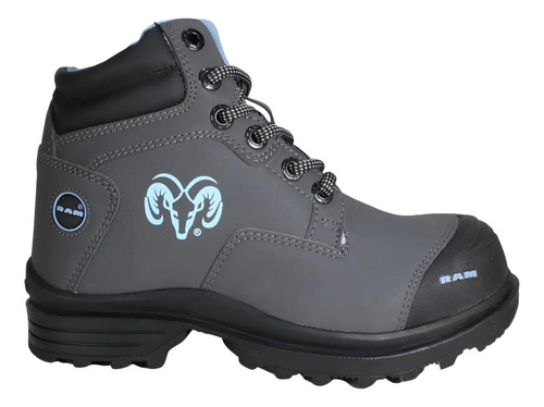 Bota Trabajo Hombre Mujer Unisex Gris Azul Casco Acero