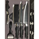 Set De Cuchillos Chef Zepter 6 Piezas Negro Profesional