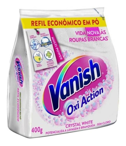 Alvejante Vanish Pó Cristal White Refil Econômico 400g - Emb