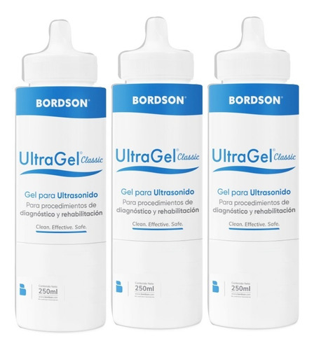 Tripack Gel Viscosidad Media Azul Ultragel 750ml Enviogratis