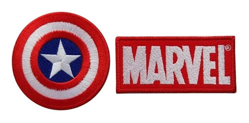 Parche Bordado Marvel Capitan America Avenger Aplique D Tela