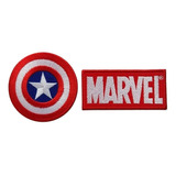 Parche Bordado Marvel Capitan America Avenger Aplique D Tela