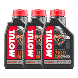 Aceite Moto 4t 7100 10w50 100% Sintetico Motul 3 Litros