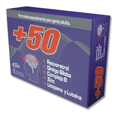 Pack X 6 +50  30 Cprs Resveratrol Ginkgo Biloba Zinc Lab.isa