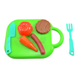 Kit Tabla De Picar De Juguete Cocina Niños Comida Irv Toys