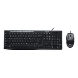 Kit Mouse Y Teclado Optico Por Cable, Negro | Logitech Mk...