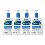 Combo X4 Cetaphil Limpiador Facial Para Piel Grasa 473ml