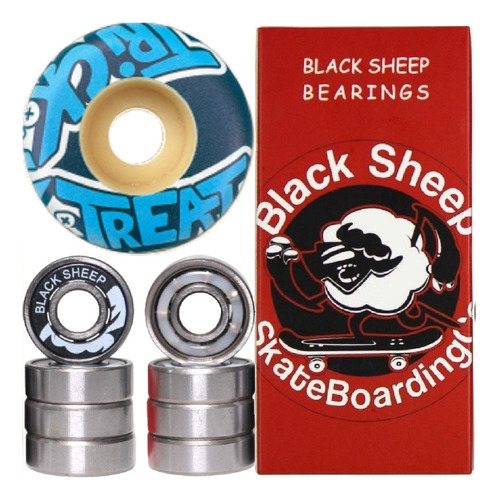 Roda Skate Trick Or Treat 49mm 101a + Rolamento Black Sheep