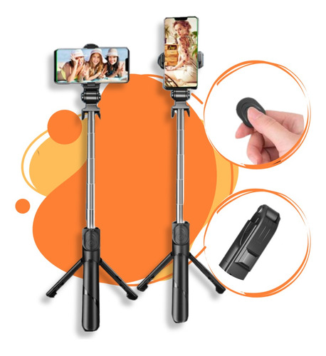 Tripé Celular Bastão Selfie Vertical Horizontal Bluetooth 60