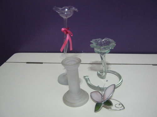 Lote Candelabros Vidrio (3)