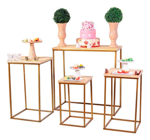 Kit 4 Mesa Para Festa Decorativa Envio Imediato Rose Gold